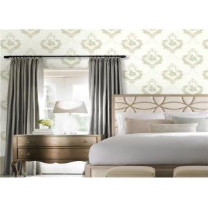 Beautiful Non Woven Wallpaper / Wall Coverings , Traditional Damask Wallpaper