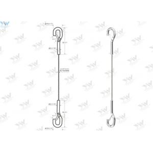 China Snap Hook End Photo Hanging System Ø 2.0 Mm Steel Wire Tracers With Hook Hanger supplier