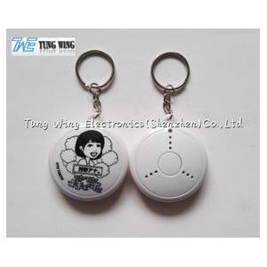 ABS Music Keychain , Music Keyring 2D 3D Process With Customized Logo / Sound