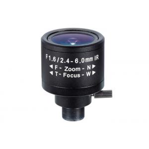 1/3" 2.4-6.0mm Megapixel F1.6 M12 Mount Fixed IRIS IR Vari-focal Lens, 2.4-6.0mm Camera Lens