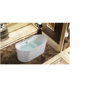 China Vanity Art 59 Inch Freestanding Acrylic Bathtub Freestanding Acrylic Soaking Tubs With Seat supplier