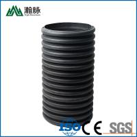 China 110mm 160mm HDPE Double Wall Corrugated Pipes Perforated Tubes In Rolls Black on sale