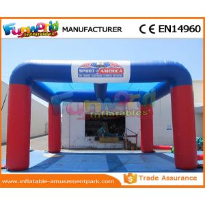 Blue / Red PVC Tarpaulin Inflatable Garage Tent Inflatable Car Wash Tent