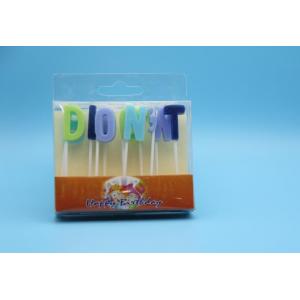 China English Letter Birthday Candles Harmless , Letter Shaped Candles  Don'T Blow It  supplier