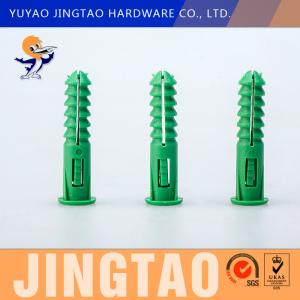 PE Nylon Anchor Plug Screw Expansion Green Color Impact Resistant