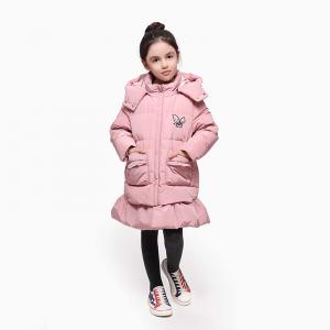 China Wholesale Children'S Boutique 12M - 4T Pink Warm Down Outerwear Hooded Kids Clothes Winter Long Winter Coats Kids Girls supplier