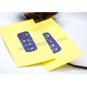 China SGS OEKO Raised 2D Heat Transfer Rubber Logo Blue Color supplier