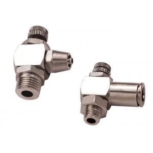 China Adjustable Speed Push Lock Fittings Pneumatic JTS Nickle Plated In Brass supplier