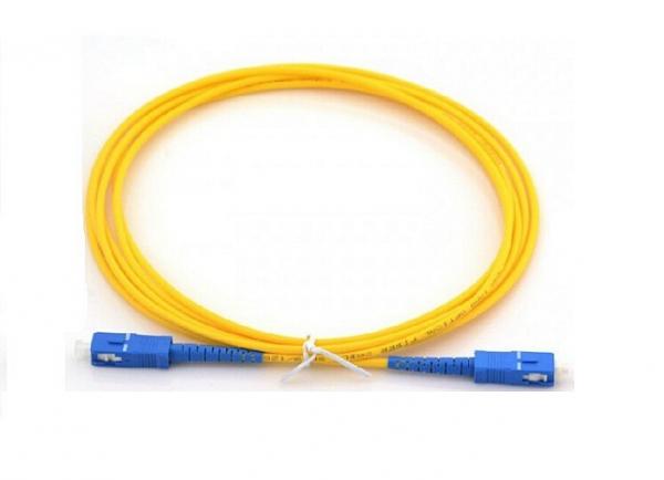 SC / UPC To SC / UPC Single Mode Fiber Patch Cable High Temperature Stability