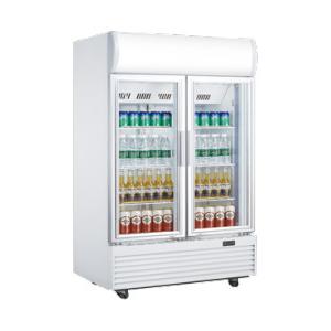 630L veritcal double door defrost direct cooling display beverage cooler/softdrink cooler/beverage showcase