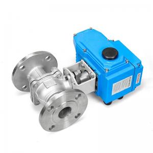 China Stainless Steel Flanged Ball Valves , Electric Motorized Ball Valve supplier