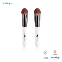 China Eco 1pc Synthetic Hair Makeup Brush Wood Birch White Color Coating on sale