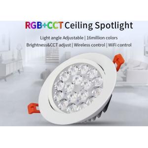 China Milight 9W Wifi RGB+CCT LED Ceiling Downlight 2.4G All color RGB and CCT adjustable 3000k to 6000k LED Spotlight supplier