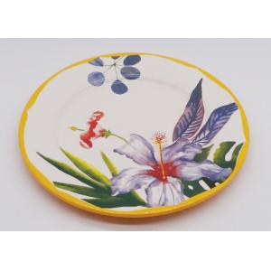 Customized Ceramic Dinner Plates , Flower Decal 8 Inch 10 Inch Dinner Plates