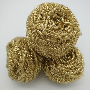 China Professional Pure Copper Wire Cleaning Ball Pot Cleaning Wire Brass Scourer supplier