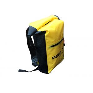 Yellow Survival Dry Pak Backpack , Adjustable Dry Sacks For Canoeing 