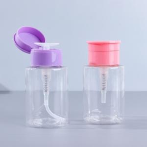 Empty Nail Pump Flip Top Plastic Bottle 100ml 150ml 200ml For Cosmetics