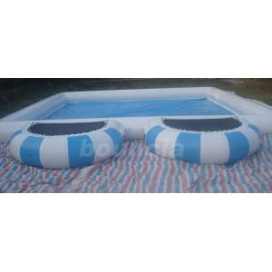 0.9mm  PVC Tarpaulin Round Outdoor Inflatable Swimming Pool With Platform