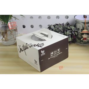 China Impression de la boîte/du récipient carrés colorés d'emballage de gâteau avec la poignée de découpage supplier