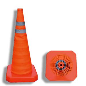 Portable Reflective PVC Traffic Cone Orange 700mm For Safety Warning