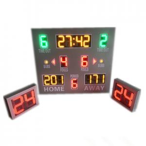 China Digital Wireless Control LED Basketball Scoreboard With Shot Clock In 3 kinds Of Colors supplier