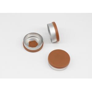 Customized Logo Flat 28 Mm Cap Strong Security Brown Color For Infusion Bottles