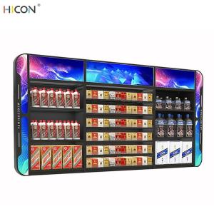 Attractive Black Metal Convenience Cigarette Store Shelves for Sale