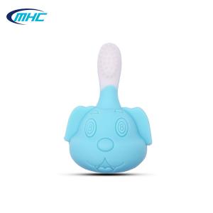 China Chewable Soft Silicone Baby Teether Brush Cute Piggy Shape BPA Free supplier