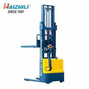 China Eco-Friendly 1000kg 3000mm iron shell pedestrian electric forklift stacker with factory price supplier