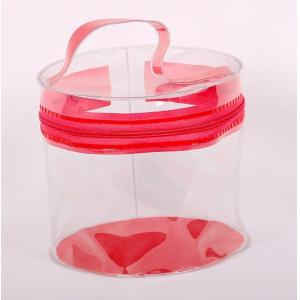 SMETA 0.3mm Transparent Makeup Organizer , ISO9001 Clear PVC Makeup Bag