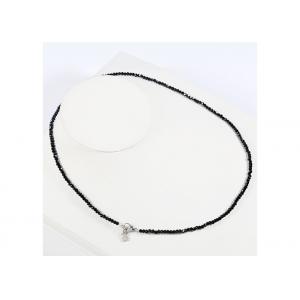 China Custom 17 Inch Long Gemstone Necklace , Delicate Agate Small Beads Necklace supplier