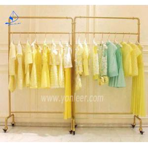 China movable display racks clothing store shop fitting display shelves garment display rack supplier