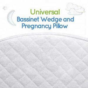 Waterproof Memory Foam Wedge Pillow Cotton Cover For Baby Bassinet White Color