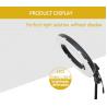 12" LED Ring Light 35W 5500K Dimmable with Stand, Plastic Color Filter, Carrying