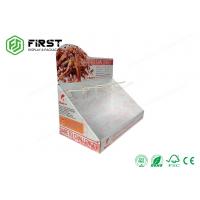 China Custom Recyclable Retail CDU Counter Display Stand Pegs Hooks Cardboard Counter Display on sale