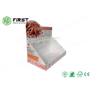 Custom Recyclable Retail CDU Counter Display Stand Pegs Hooks Cardboard Counter Display