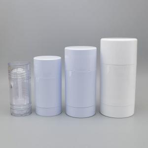 Plastic AS Cylindrical Round Twist Up Deodorant Stick Tube For Sunscreen Body Lip Balm