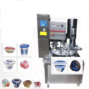 2 Heads 50g Cup Filling Sealing Machine HT-NC-2 Rotary Cup Sealing Machine