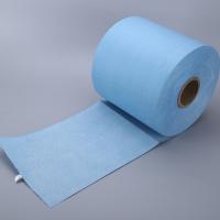 China Eco Friendly Blue Cleaning Paper Roll , Industrial Paper Towel Rolls 25 X 37 Cm on sale
