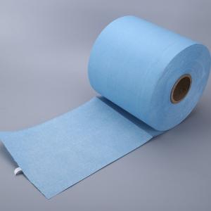 Eco Friendly Blue Cleaning Paper Roll , Industrial Paper Towel Rolls 25 X 37 Cm