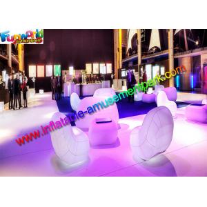 China Blow Up Wedding and Event Sofa Chair, LED Lighting Inflatable Furniture, Outdoor Party Air Sealed Chair supplier