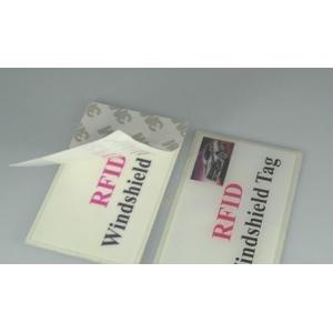 UHF RFID Sticker Tags / RFID Windshield Sticker High Performace NXP ISO18000-6C