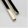 Decorative Brushed Stainless Steel Tile Trim U Shape Square Wall Panel Gold