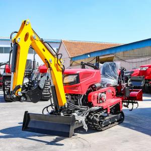 Riding Fully Geared Track Rototiller 25HP 35HP Tiller Cultivator Mini Farm Crawler Tractor