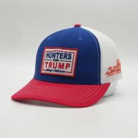 China 6 Panel Low Profile Hunters Mesh Trump Hat Single Buckle on sale