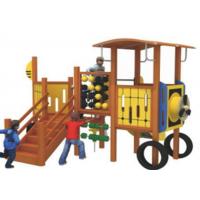 China Train Type Wooden Play Park Equipment Toddlers Wooden Outdoor Playset on sale
