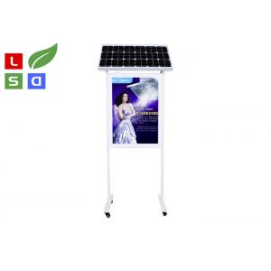 Free Standing Street 6500K Solar Powered LED Signs 1500LUX Brightness Dual Sided