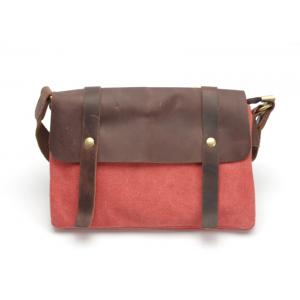 China Vintage Style Leather and Canvas Bags Satchels Mens Canvas Bags supplier