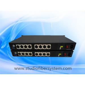 8CH Unidirectional  balanced audio fiber converter &XLR interface,ST/LC/FC fiber series extend audio to 20~80KM