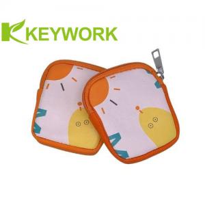 PU Leather Folding Sunglasses Bag / Case Portable Purse For Keys USB Pen